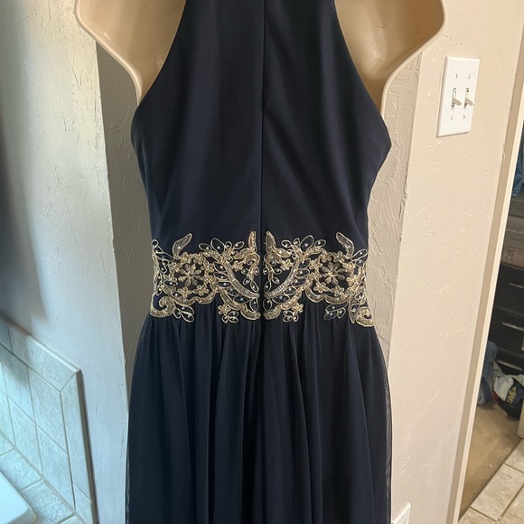 Betsy & Adam Navy Gown - Picture 6 of 12